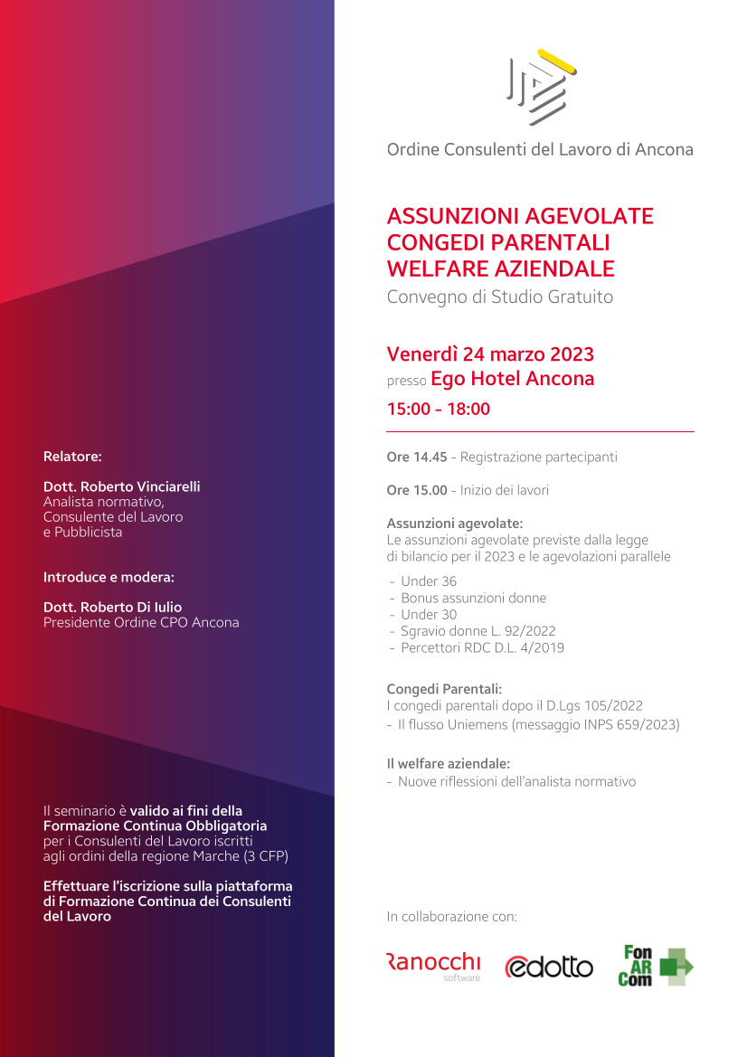 welfare aziendale - convegno accreditato gratuito ad ancona